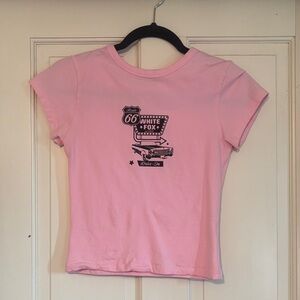 White Fox Boutique Pink Crop Top